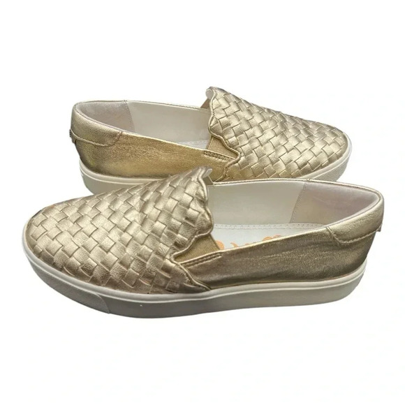 Sam Edelman Shoes - 🆕Sam Edelman Gold Woven Slip-On Women's Shoes
